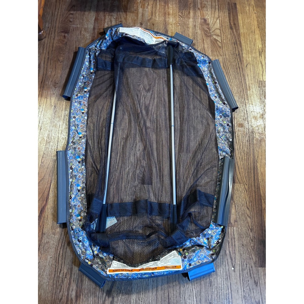 Graco Bassinet Liner 30in Blue Geometric Mesh Replacement Kids